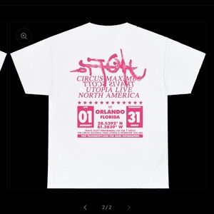 Travis Scott White Tour T-Shirt Orlando Circus Maximus